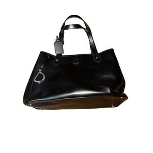 Lauren Ralph Lauren, Newbury Large Black Saffiano Leather Shopper Tote Handbag‎